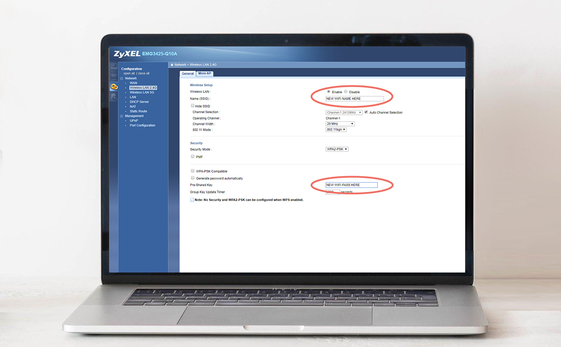 Change Password of My Zyxel Router